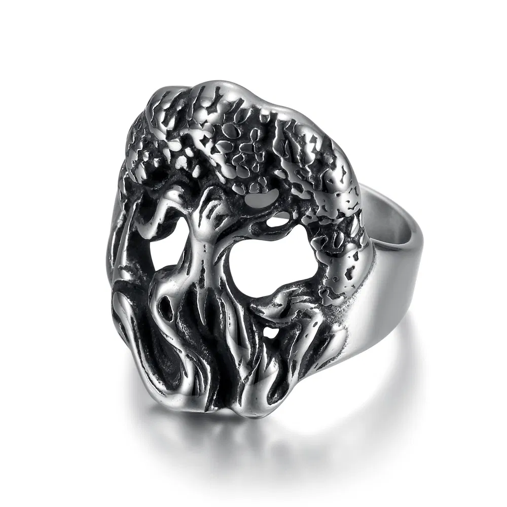 Baum des Lebens Form religiöse Totem Titan Ring