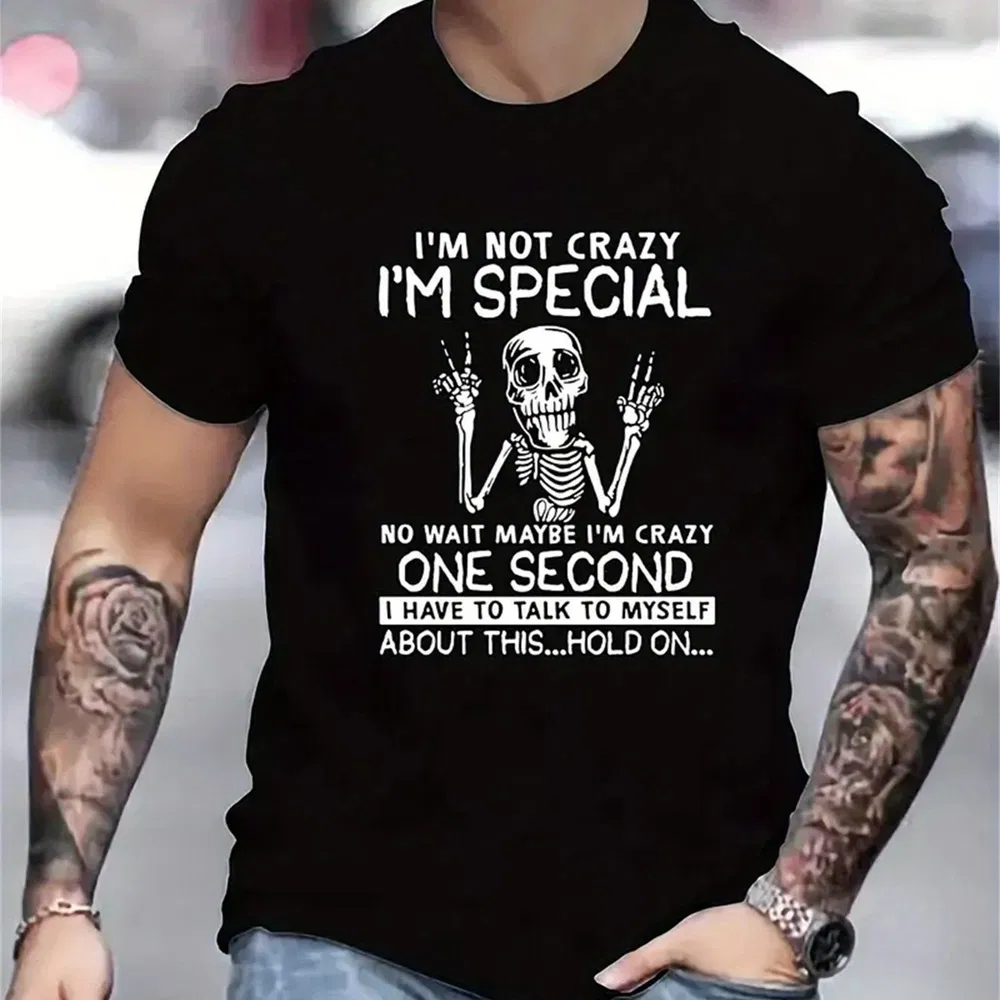 Männer gedruckte T-Shirt, Sommer Casual Short Sleeved T-Shirt
