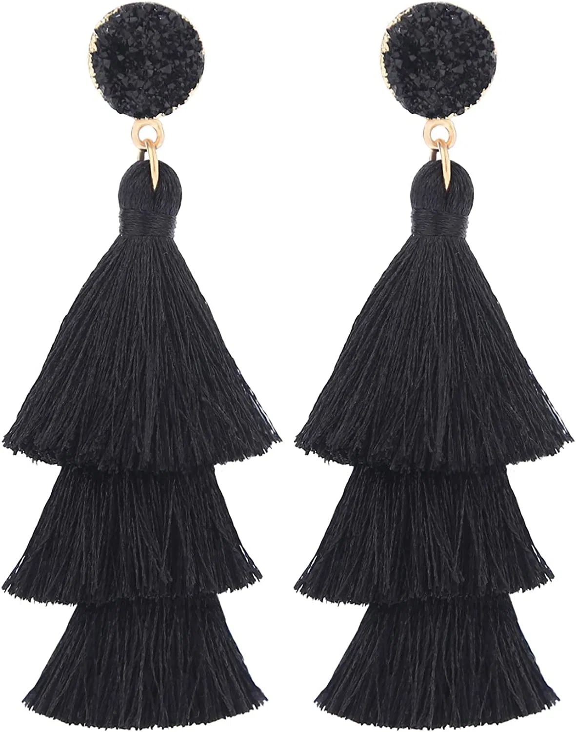 LEGITTA Tassel Ohrringe Layered Tiered Linear Drop Fashion Trending Ohrringe