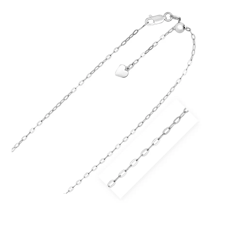 Sterling Silber 2,5 mm verstellbare Piatto-Kette