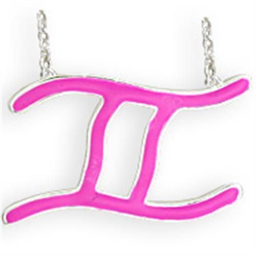 SNK10PINK - Silber Brass Chain Anhänger mit Epoxy in Rose