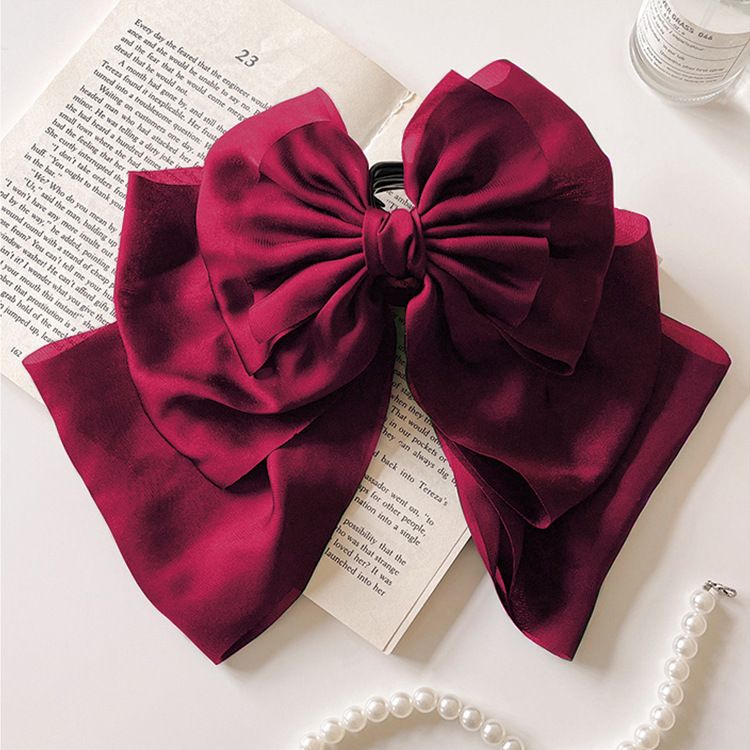 Französisch Satin Super Multi Layer Bow Ribbon Haarspin