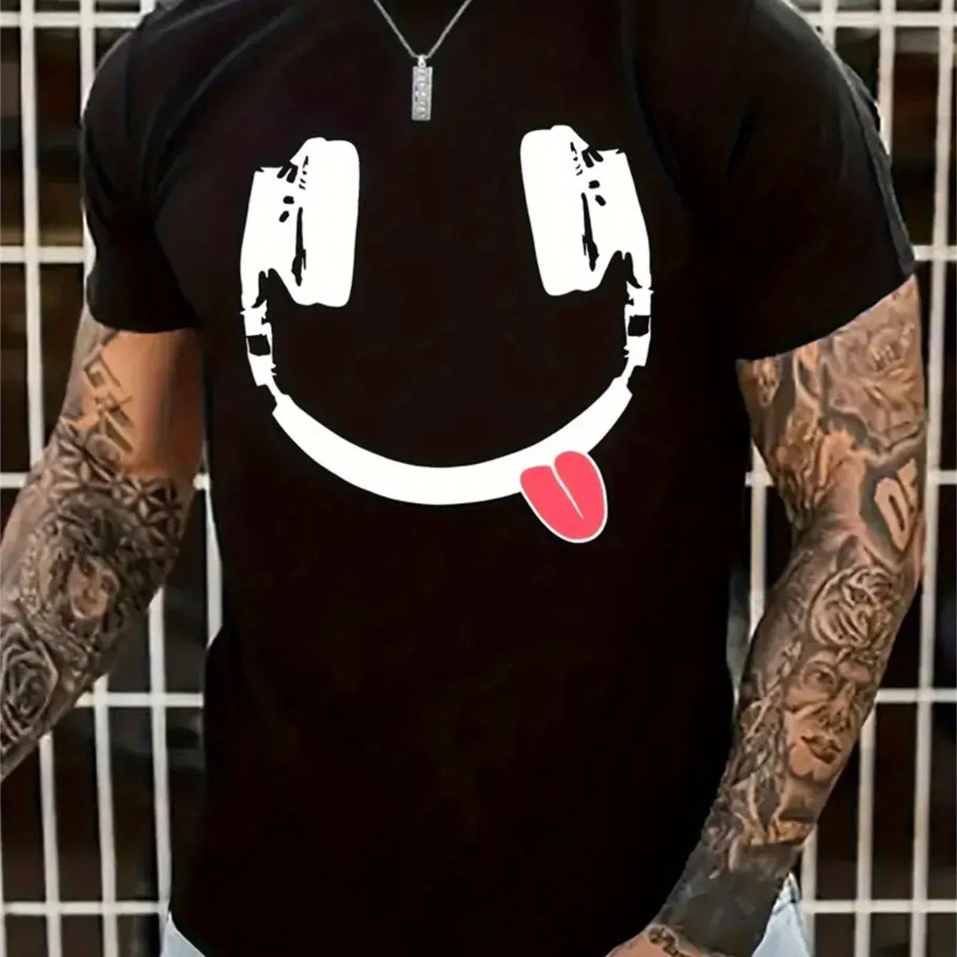 Männer gedruckte T-Shirt, Sommer Casual Short Sleeved T-Shirt
