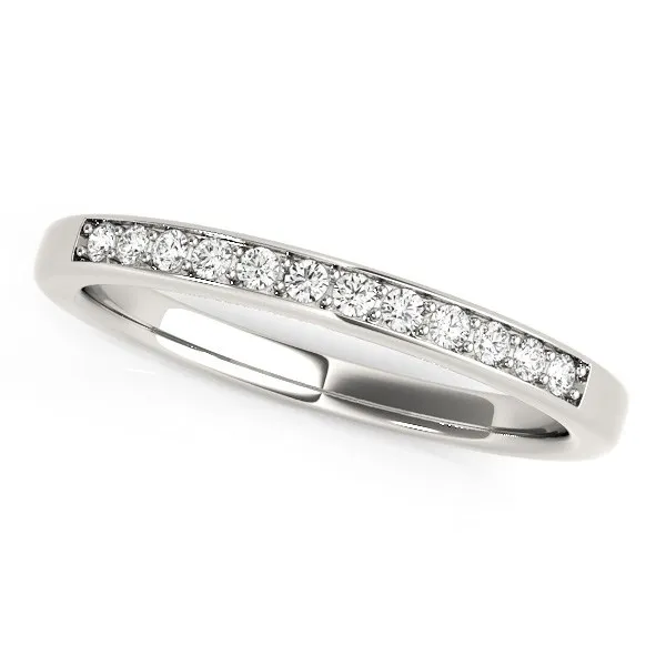 14 Karat Weißgold Diamant Hochzeitsband (1 / 8 cttw)