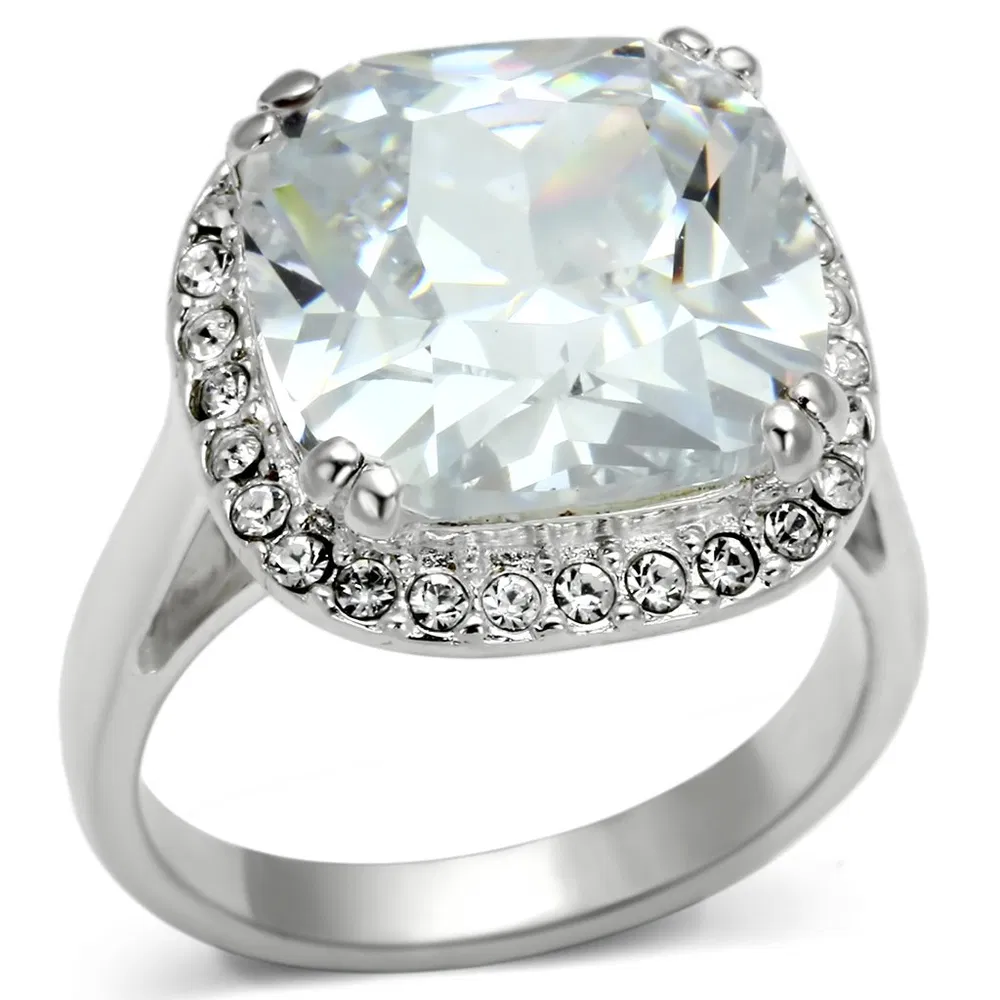 LOS561 - Silber 925 Sterling Silber Ring mit AAA Grad CZ in Clear