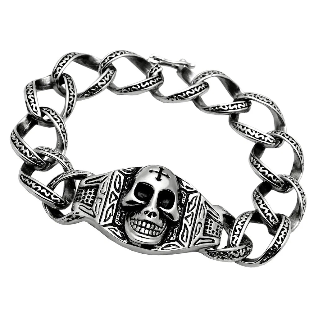 TK569 - Hoch poliertes (ohne Beschichtung) Edelstahl-Armband ohne Stein