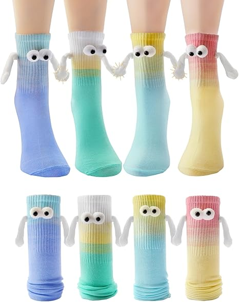 Händen Halten Socken 4 Paare Lustige Magnetische Hand Halten Süße Socken für Männer Frauen
