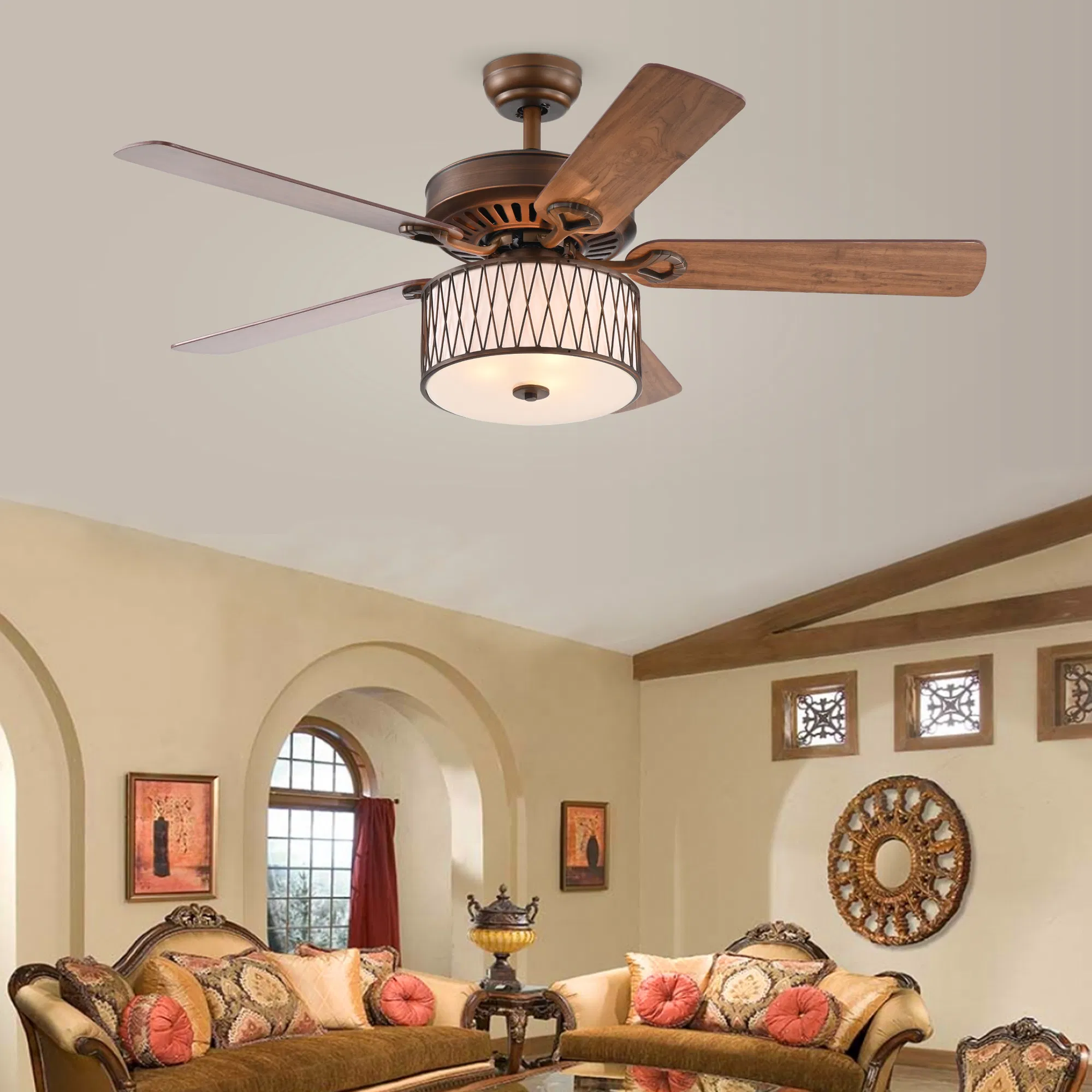 Jan Gee Satin Bronze 52 - Zoll 5 - Klingen Deckenventilator