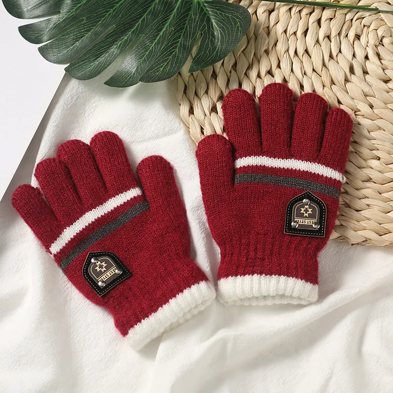 Kinder Handschuhe Winter voll Finger Handschuhe gestrickte weiche Kinder Mitteln 5 - 10Y Jungen Mädchen Handschuhe dick halten warm Herbst Handschuhe