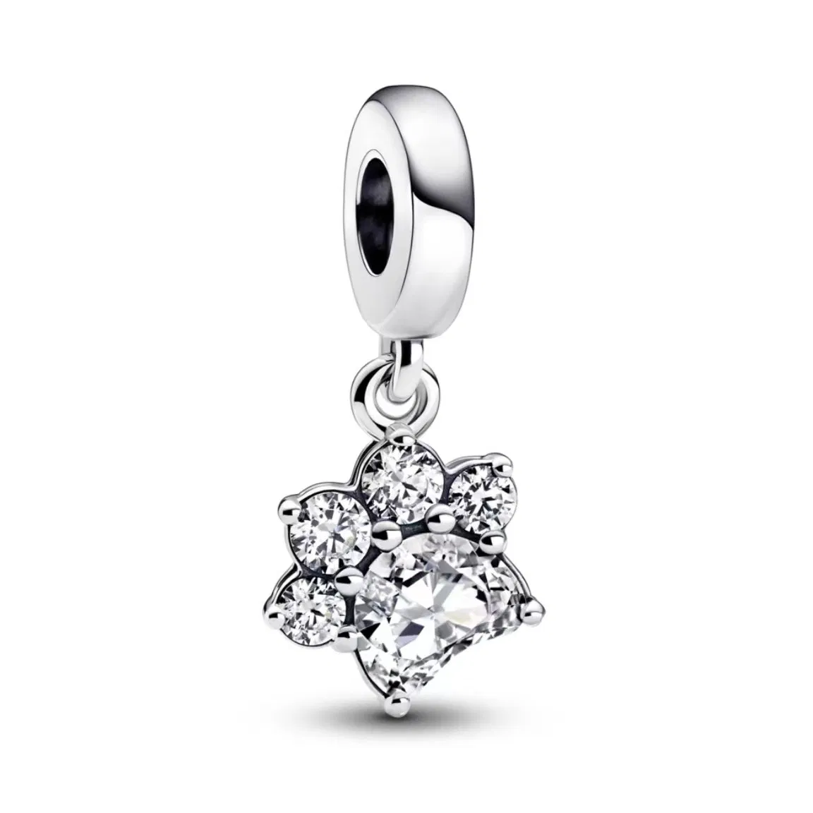 Weiß Kupfer Silber Plated Shining Cute Pet Paw Print