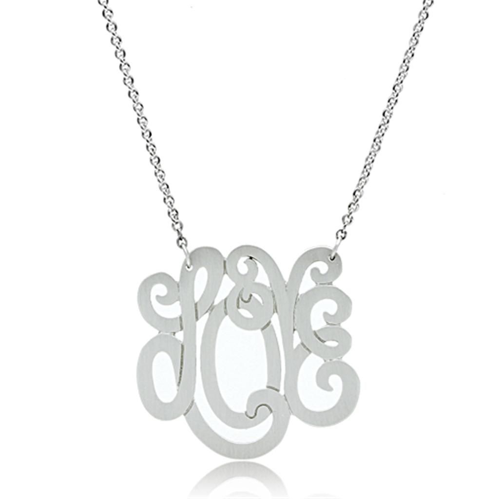 LO3473 - Rhodium-Brass - Kette-Hänger ohne Stein
