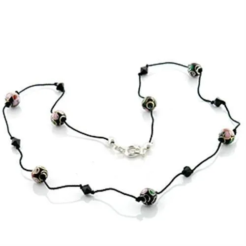 LO737 - Messing-Halsband mit Epoxy in mehrfarbigen Farben