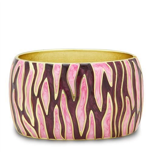 LO2154 - Flash Gold White Metal Armband mit Epoxy in No Stone