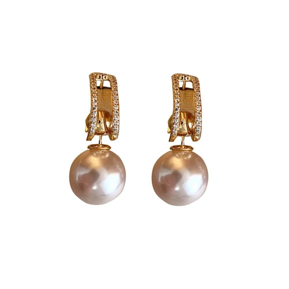 Französisch einzigartige hohe Qualität Perlen Ohrringe 925 Sterling Silber Stud Ohrringe für Frauen