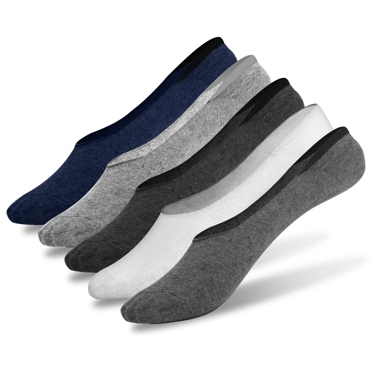 No Show Socks 5 Paare atmungsaktive Boot Socken rutschfrei Low Cut Unsichtbare Socken