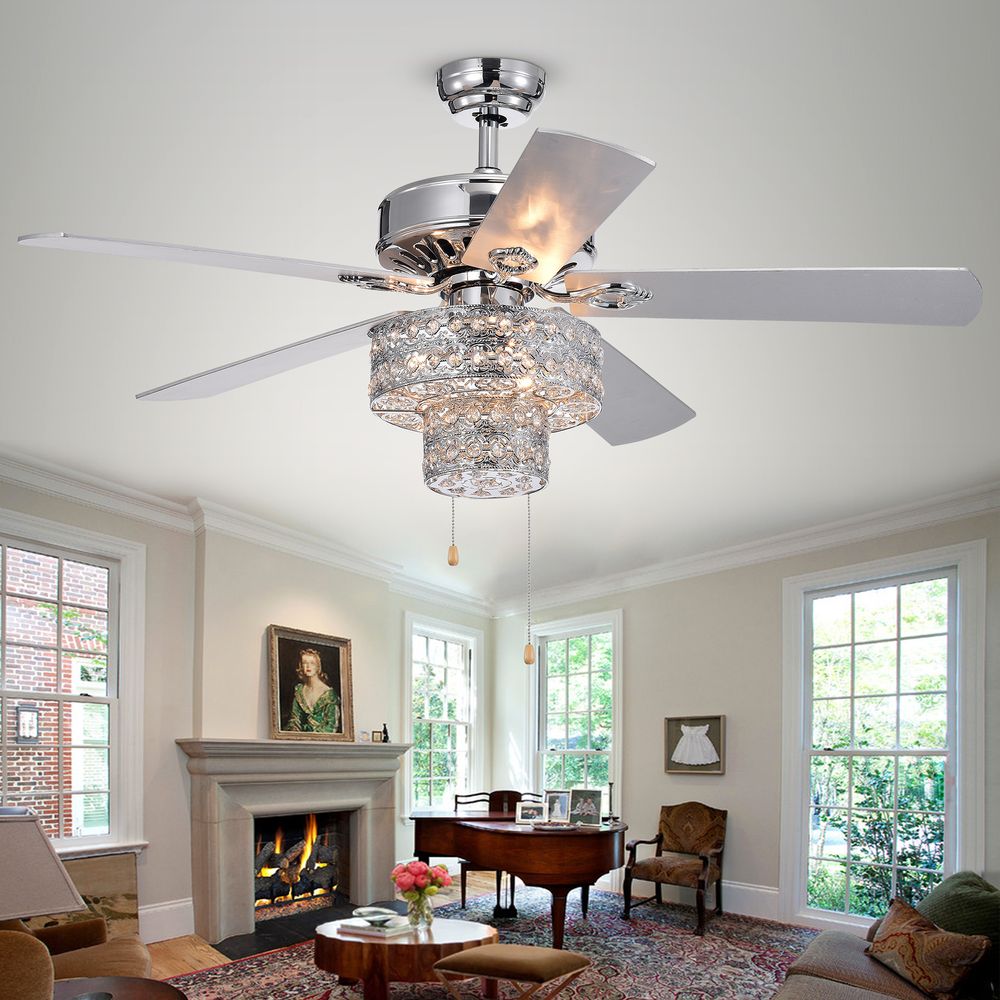 Empire Un 5 - Blade Silber Chandelier Deckenventilator