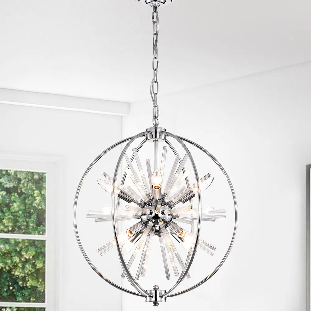 Dyords 8 - Licht Modern Industrial Globe Chrome