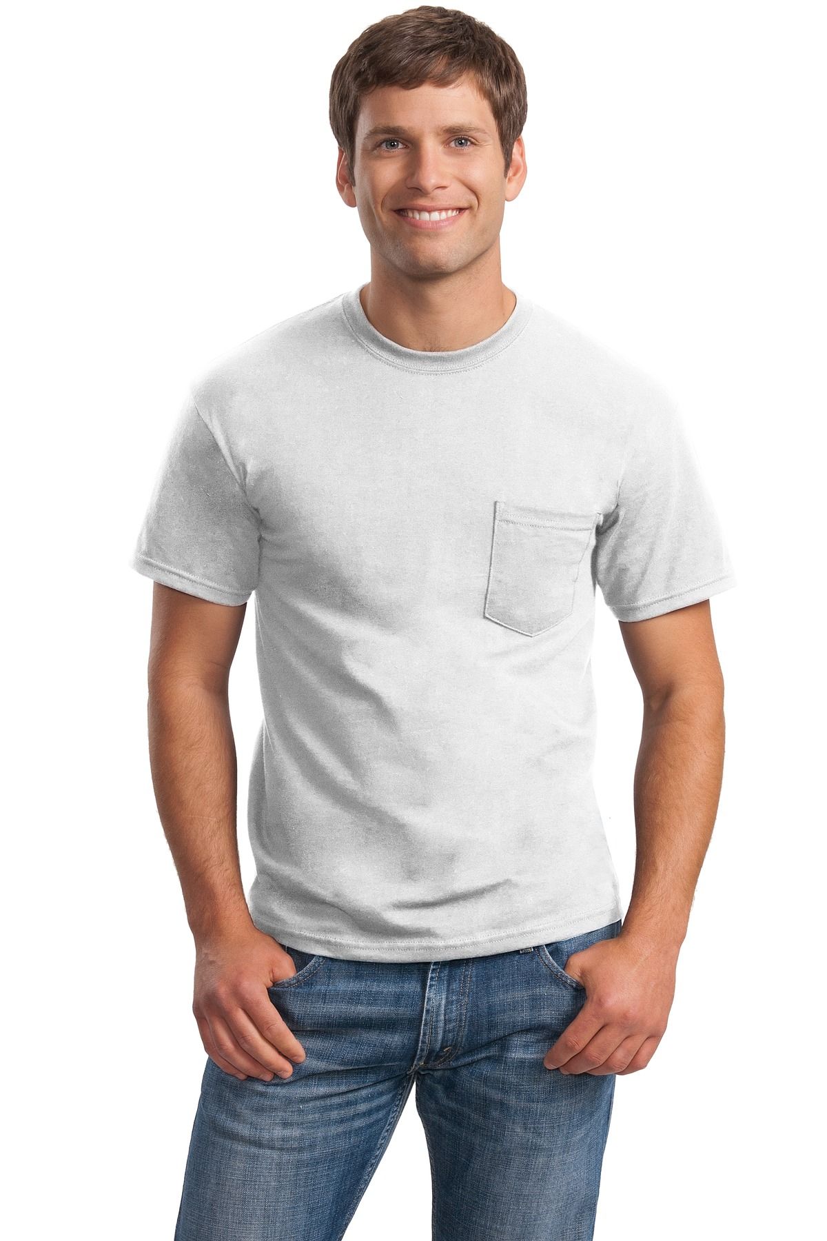 Gildan Ultra Cotton 100% US Cotton T-Shirt mit Tasche 2300