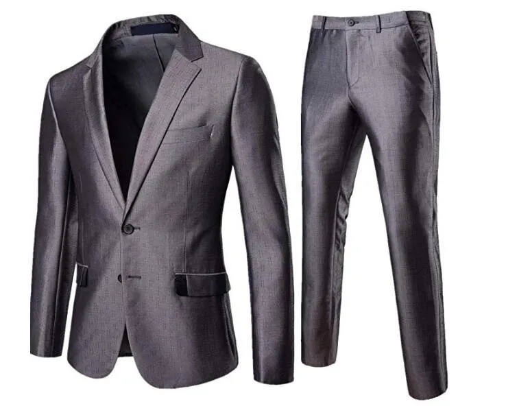 Männer Doppel-Schnallen - Anzug Single-Breasted Lapels # Muster gedruckt Slim 2 - Piece Anzug Jacke Hosen