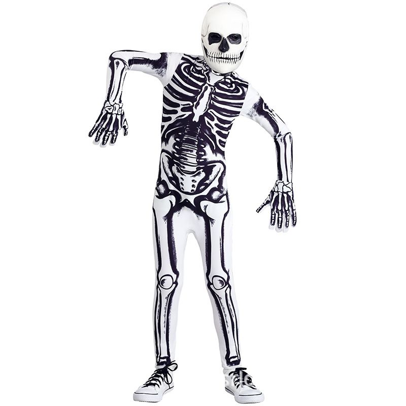 Halloween Kostüme für Kinder Skeleton Cosplay Jumpsuit