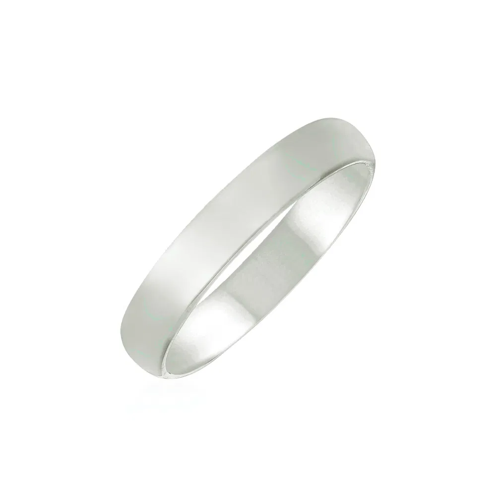14 Karat Weißgold 4mm Comfort Fit Hochzeitsband