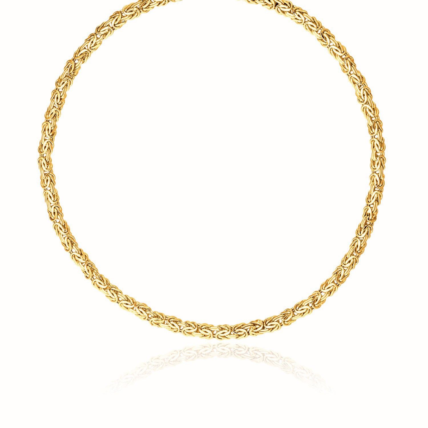 14 Karat Gelbgold Fancy Byzantine Chain Kette