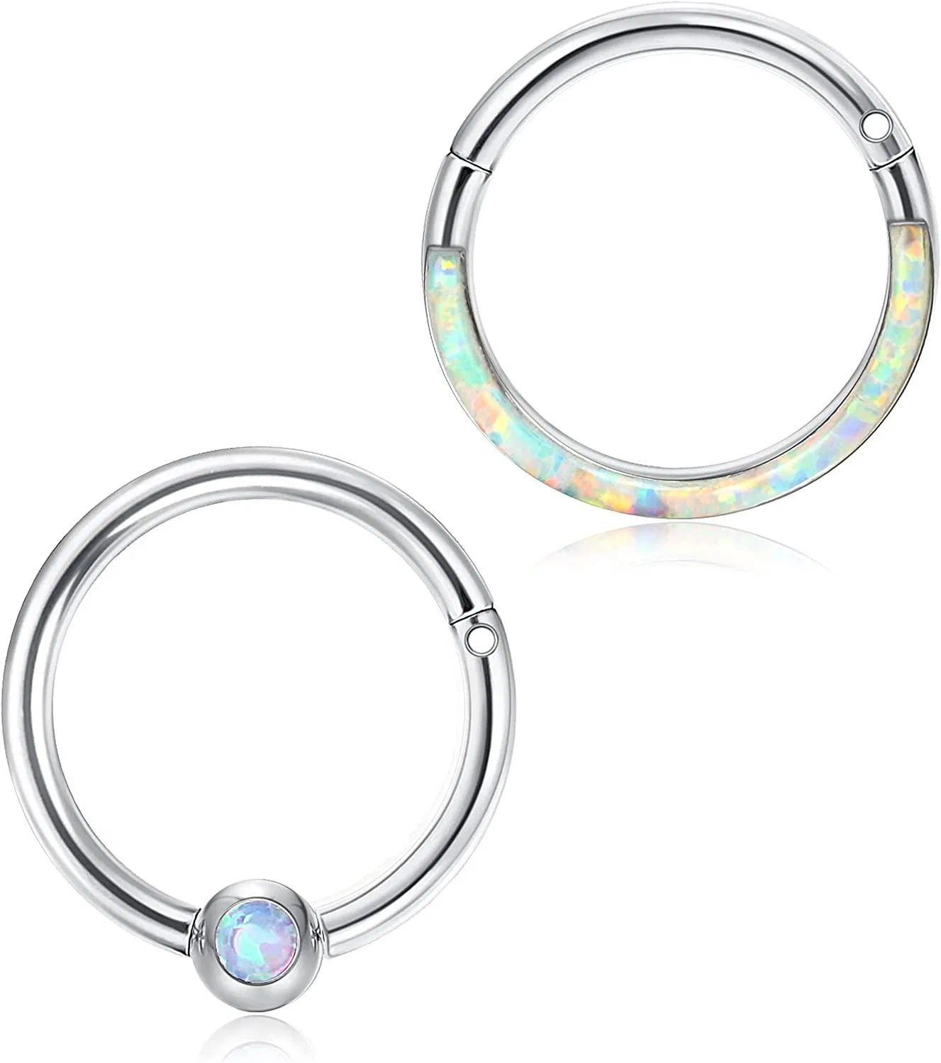 16G Edelstahl Septum Ring Scharnier Segment Clicker Nasenringe Hoop Knorpel Tragus Schlaf Ohrringe Helix Daith Rook Conch Nasen Piercing 10mm
