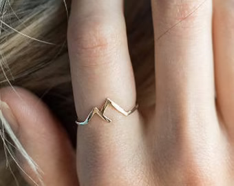 Bergförmige Kupfer Kreative Custom Ladies Ring