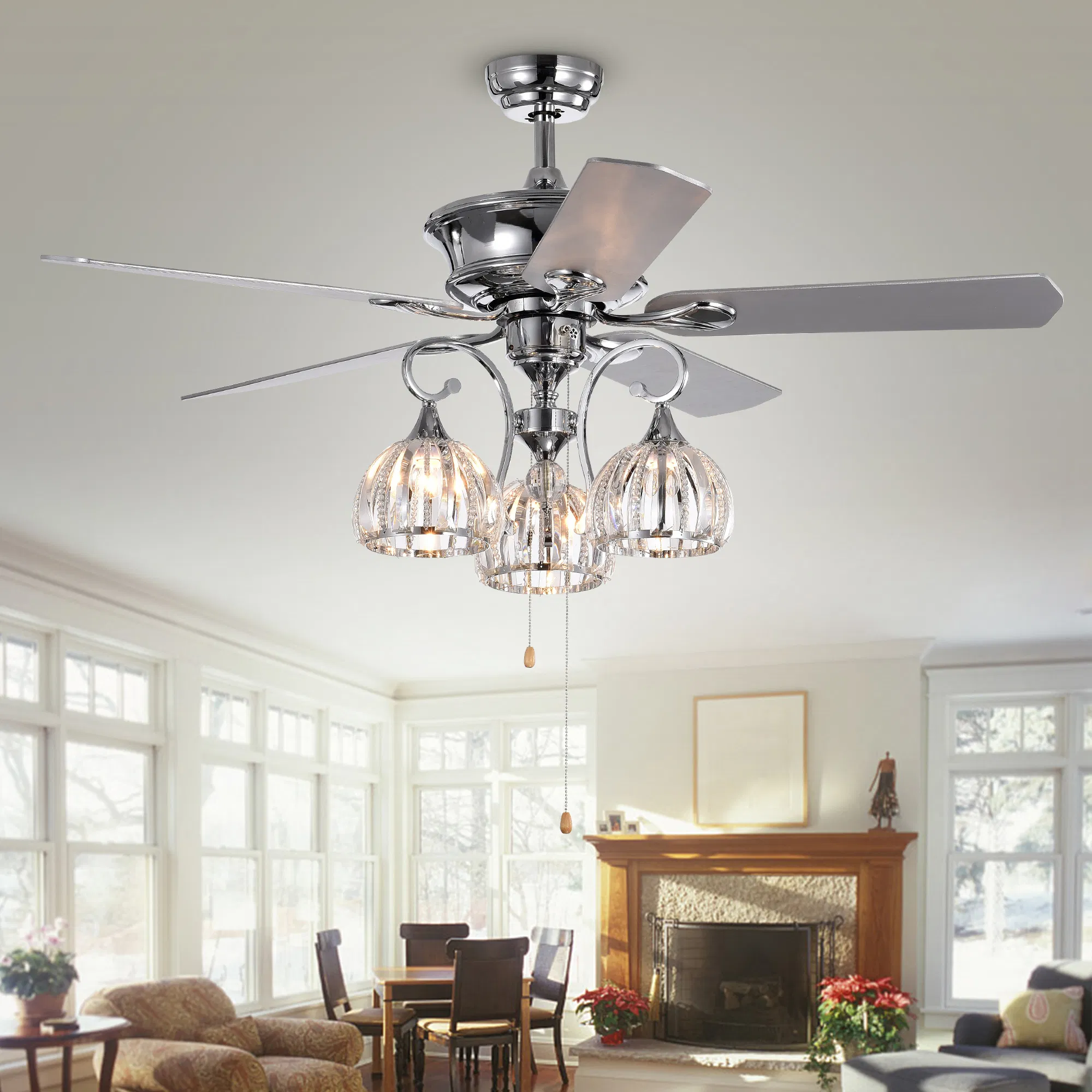 Mavyn 5 - Blade 52 - Zoll-Chrome - Deckenventilator