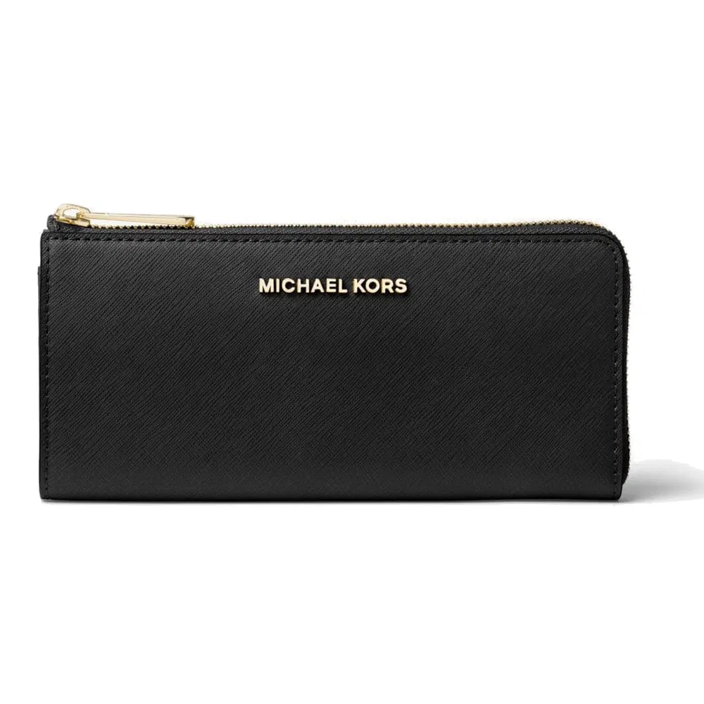 Michael Kors Jet Set Continental Leather Wallet - Schwarz