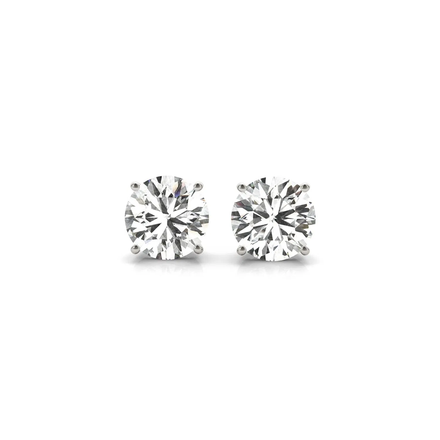 3 cttw zertifiziertes IGI Lab Grown Round Diamant Stud Ohrringe 14k Weißgold (G / VS2)