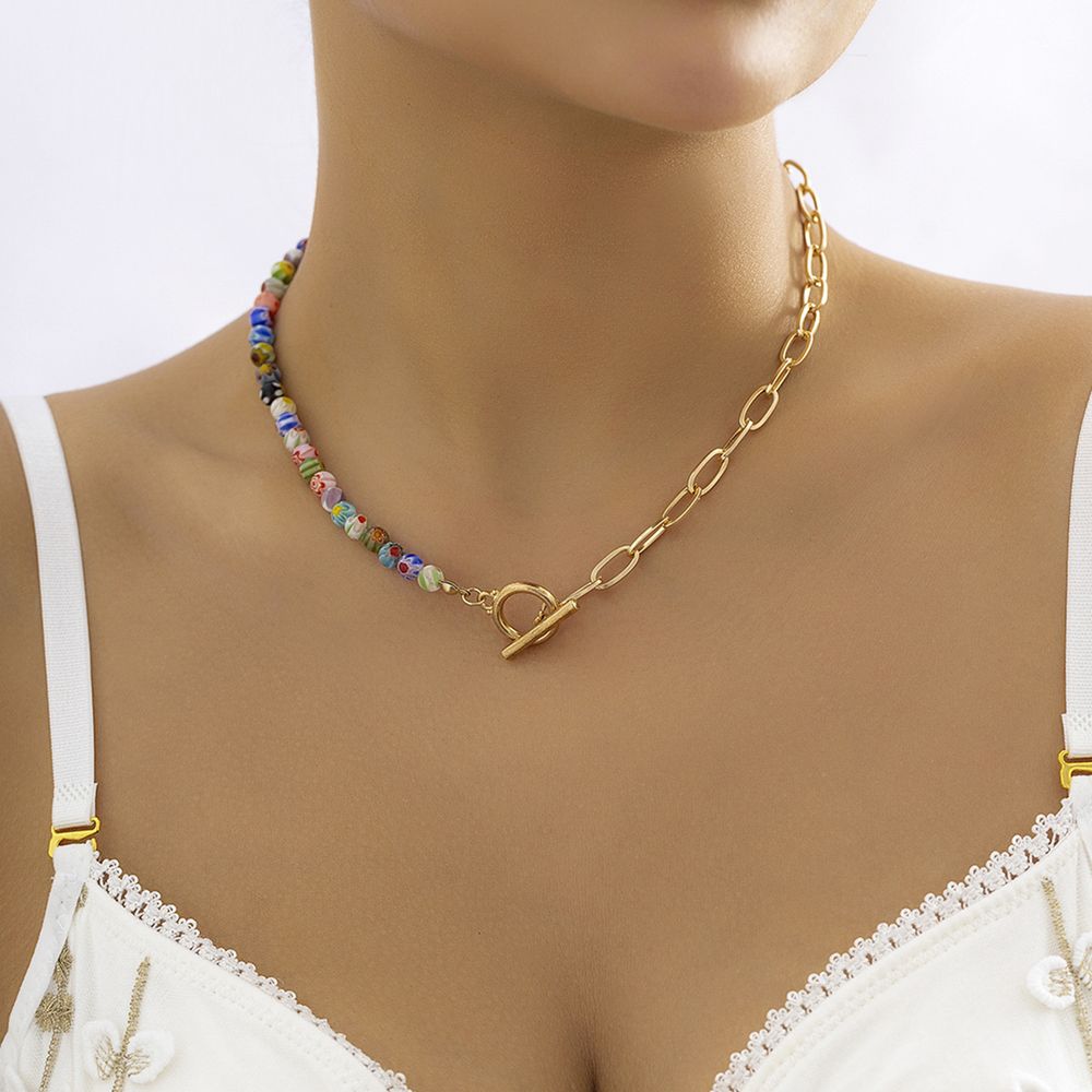 Ladies Pattern Mode Perlen Hollow Beaded Chain Kette