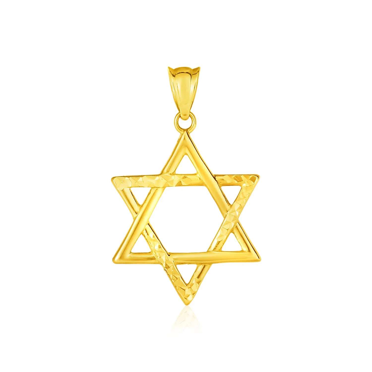 14 Karat gelbe Gold Star von David Anhänger