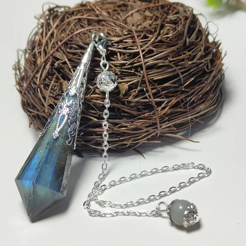 Natürliche Kristall langgestreckte Stein Geist Pendel Anhänger Ornament