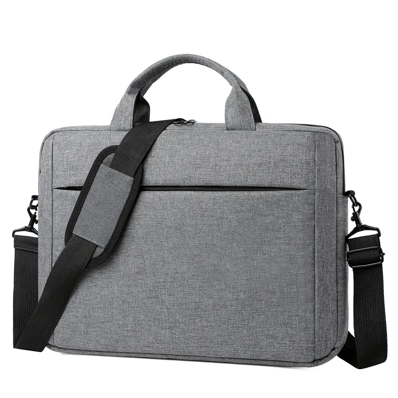 Laptop-Schultertasche, 15 - Zoll-Laptop oder Tablet, schlanker, langlebiger und wasserabweisender Stoff, leichtgewichtig, Business Casual oder Schule, GX40Q17229, Schwarz