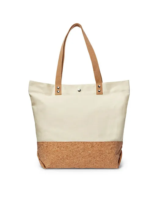 Prime Line BG416 12oz Canvas-Cork Shopper Tote