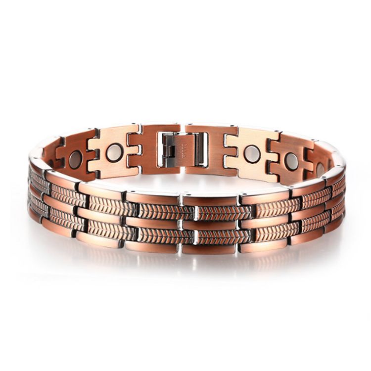 Rein Kupfer 3500 Gauss Doppelreihe starkes magnetisches Armband