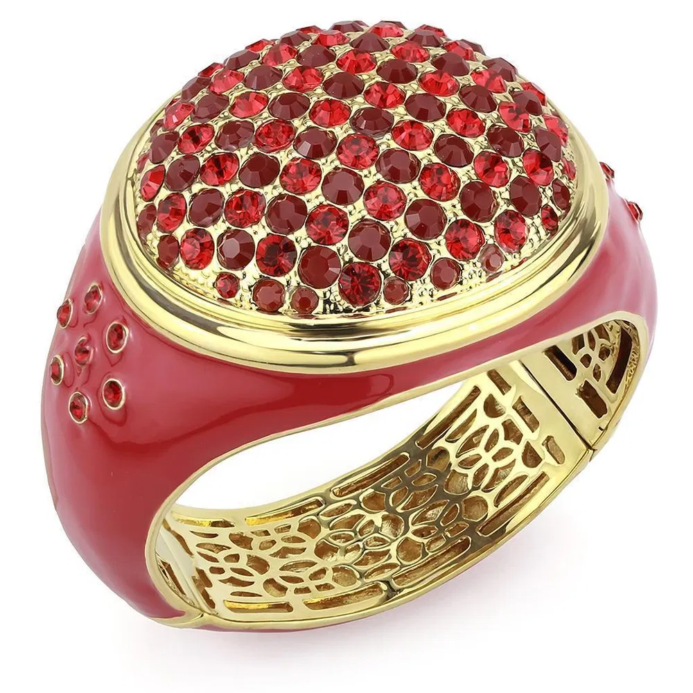 LO4351 - Gold Brass Armband mit Top-Grade - Kristall in mehreren Farben