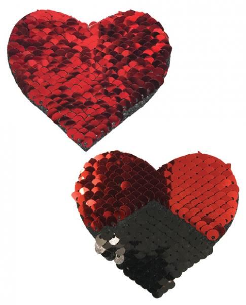Paste Sweetie Rot& Schwarze Farbe ändert Sequin Herz