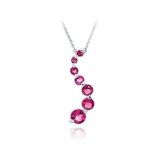 Sterling Silber 1,5 Karat Ruby Journey Kette geschaffen