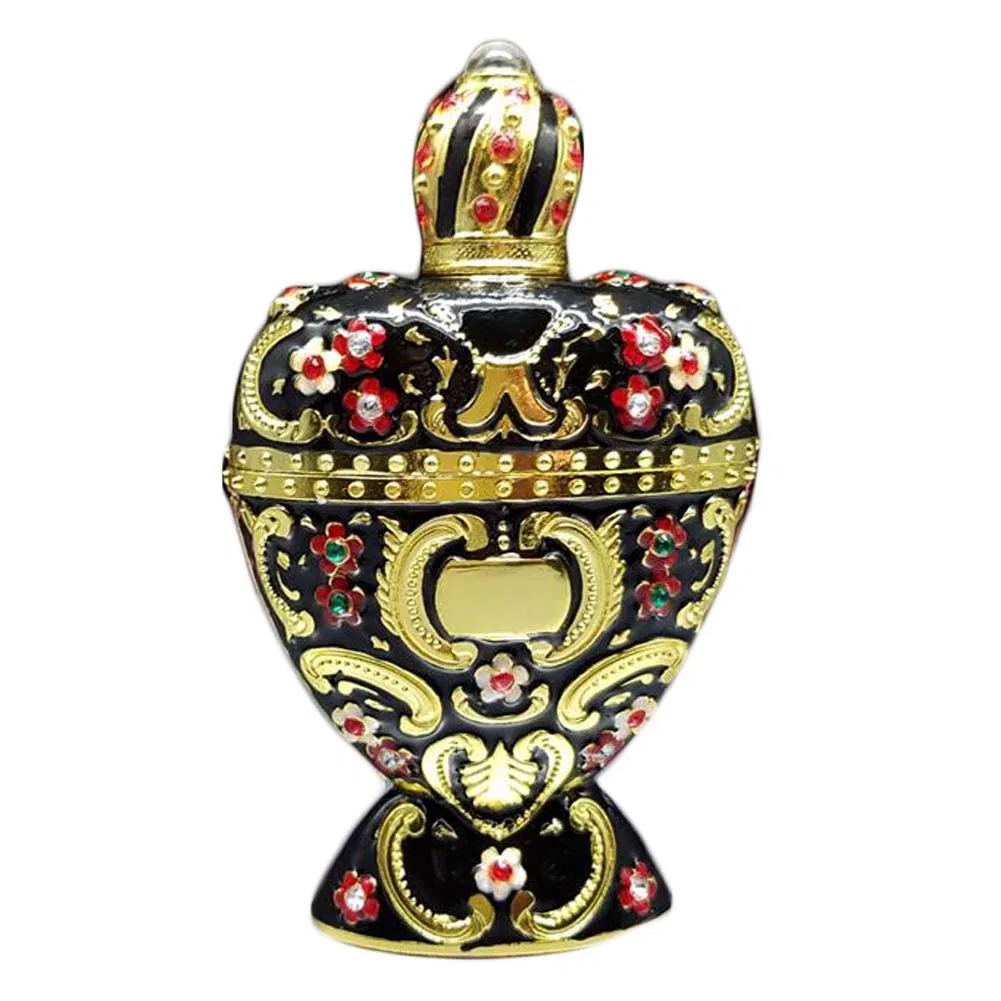 10ML Vintage Parfüm Flasche schwarzes Herz geformtes Glas Parfüm Dispenser Flasche ätherisches Öl leere Flasche nachfüllbare Behälter