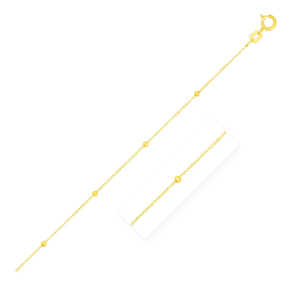 Bead Links Saturn Chain in 14 Karat Gelbgold (3,5 mm)