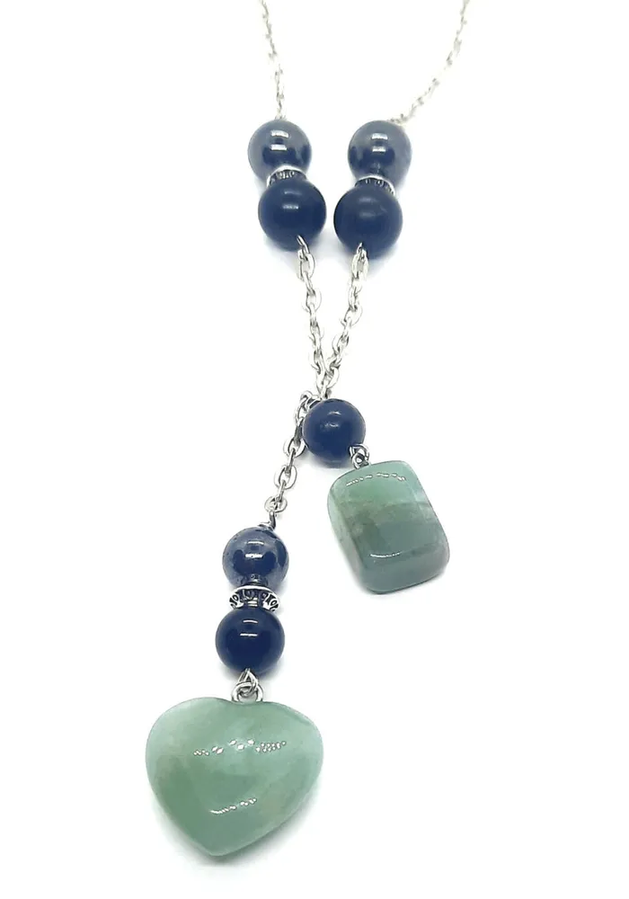 Kristallherz Dangle Kette EMF 5G Schutz Chakra Heilung