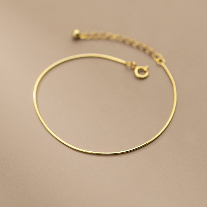 Frauen Mode einfache Schlange Knochen Kette Licht Perlen Armband