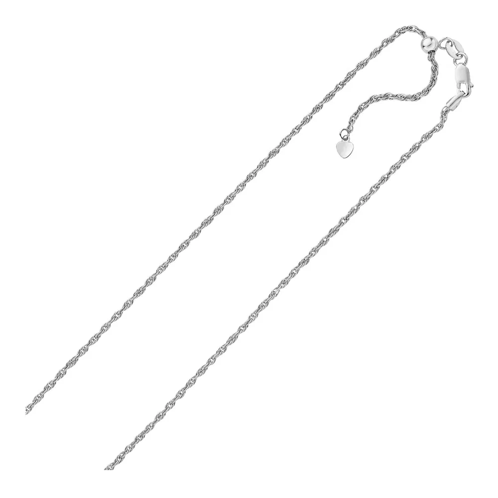 Sterling Silber 1,5 mm verstellbarer Seilkette