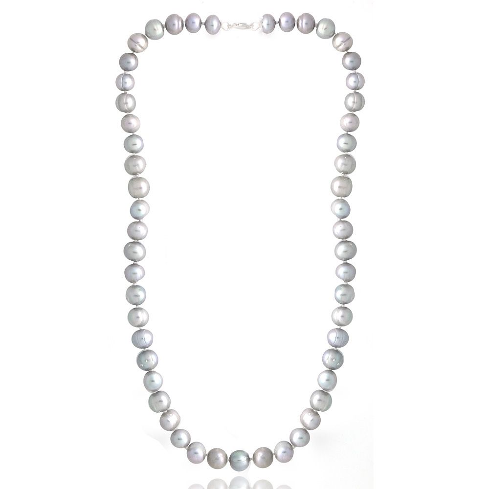 Grau Frischwasser Kultur 8 - 9mm Perlen Halskette, 18
