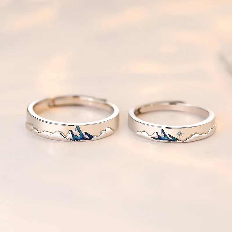 Twilight Couple Ring ein Paar Silber Männer und Frauen