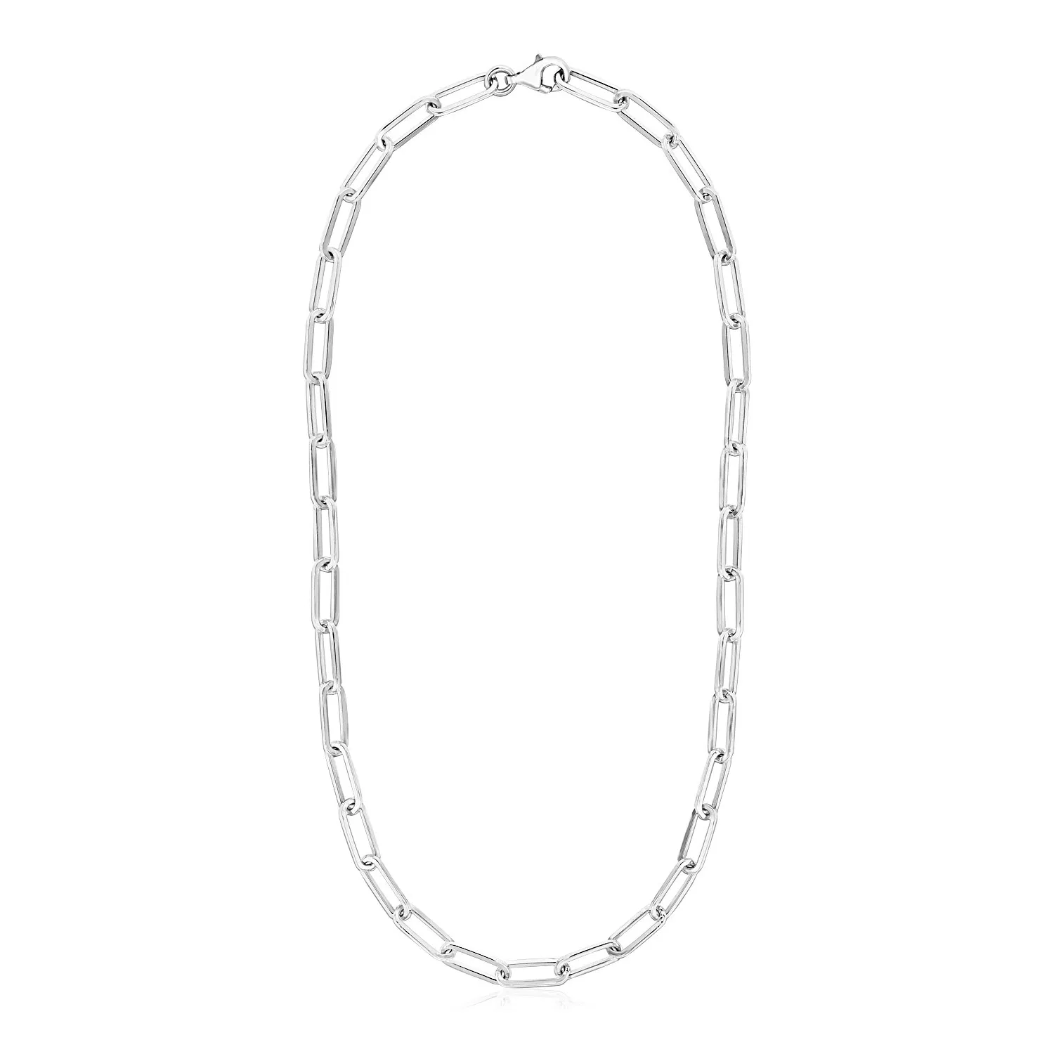 Sterling Silber Paperclip Kette Halskette