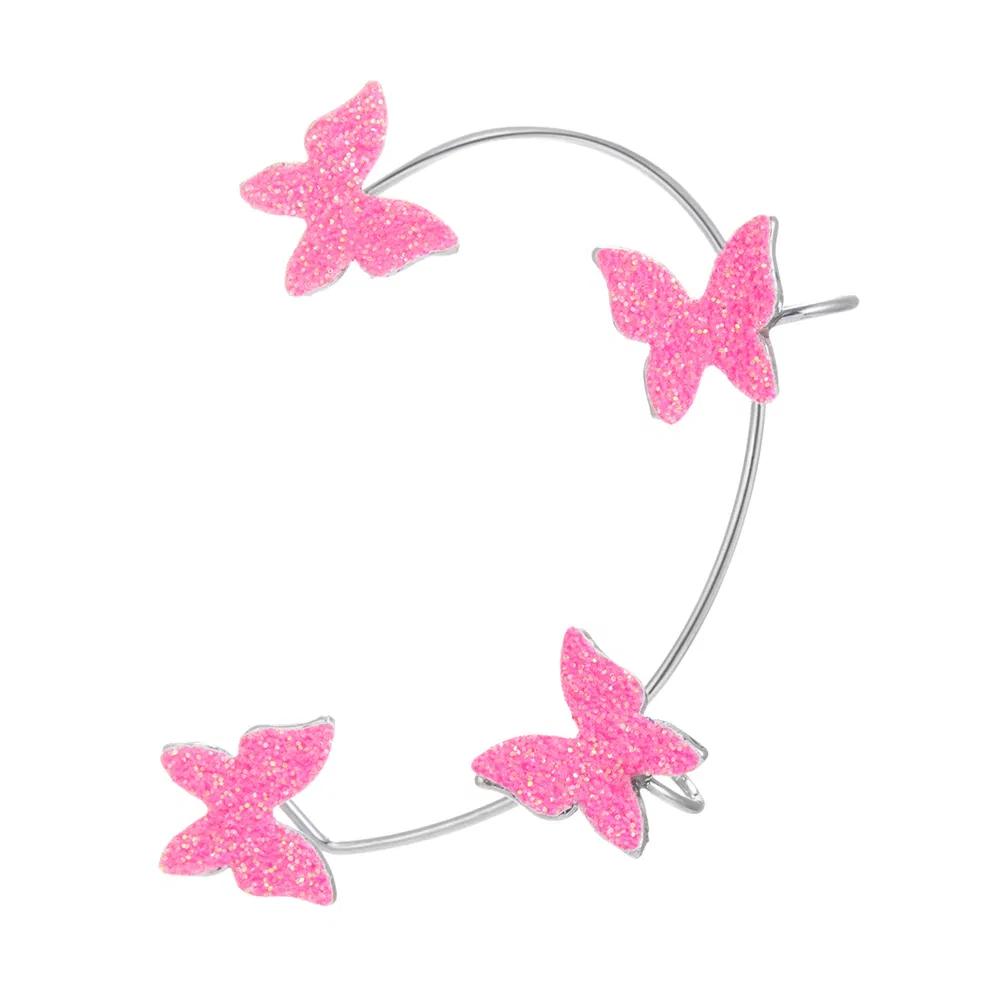 Schmetterling Glitter Ohrringe personalisiert Ohrclip