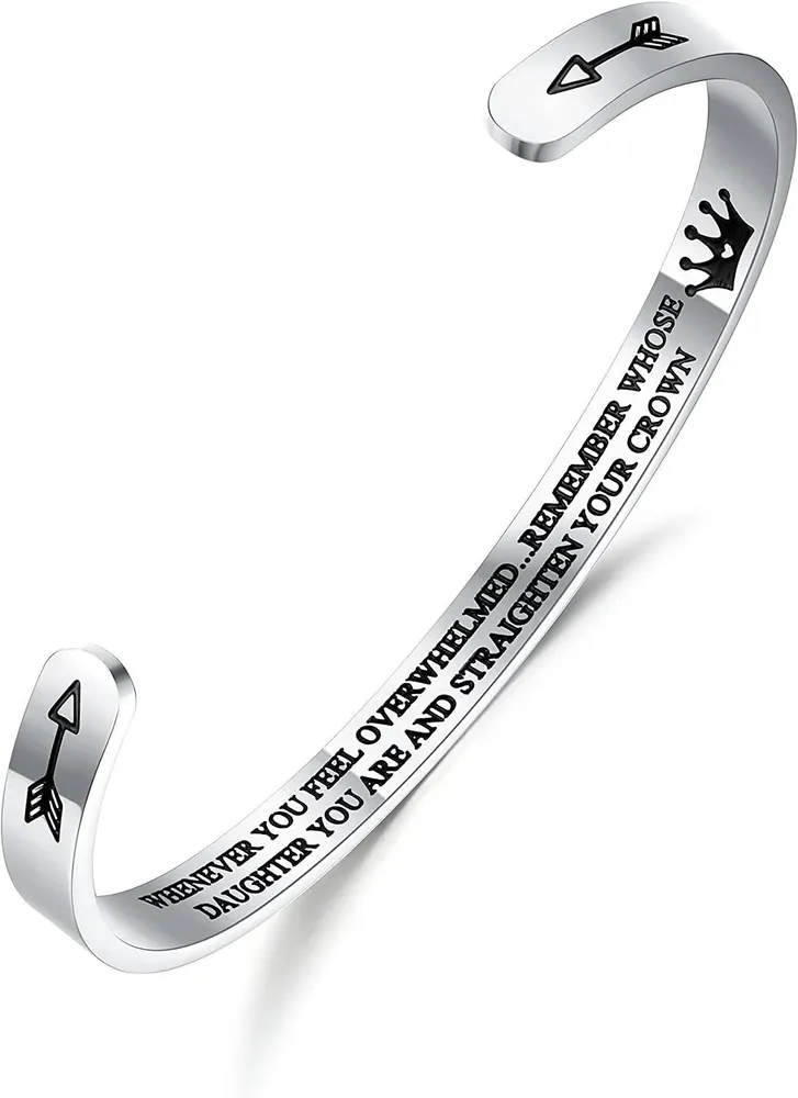 Inspirierende Armbänder für Frauen Motivation Mantra Zitat Manschettenarmbänder für besten Freund Mitarbeiter für Teenager Mädchen Personalisierte Ermutigung Geburtstagsgeschenk mit Box